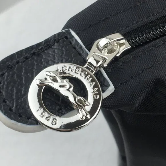 NWT Longchamp Le Pliage Original Large Shoulder Nylon Bag Tote IN NEW BLACK - Picture 8 of 12